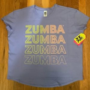 Zumba Wear - Zumba Skate Crew Top - Slate Purple - Size Spicy (Sm.) - Brand New